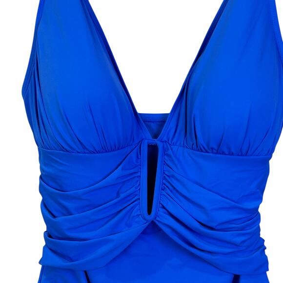 Bleu by Rod Beattie Molded-Cup One-Piece Swimsuit Blue Women's 14 NWT - Picture 5 of 10